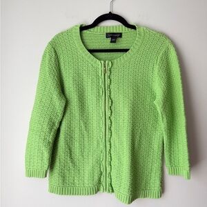 Cable & Gauge Lime Green Women's Cardigan